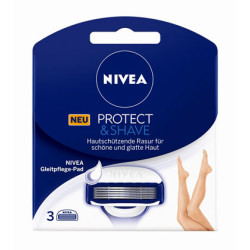 NIVEA Protect & Shave Резервни ножчета за жени 3 броя НОВО