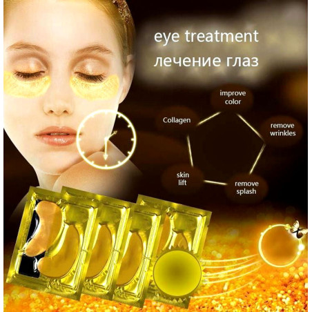 Mask Pilaten Crystal Collagen Gold Power Eye 6gr 10 броя