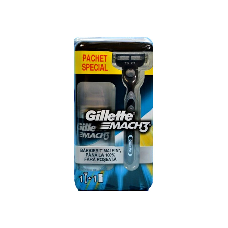 Gillette Mach 3 Самобръсначка+Гел 75ml