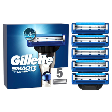 Gillette Mach 3 Turbo Ножчета за бръснене 5бр