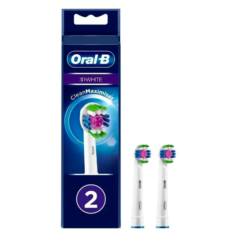 ORAL-B РЕЗЕВНА ГЛАВА ЗА ЕЛ. ЧЕТКА 3D WHITE 2 БРОЯ