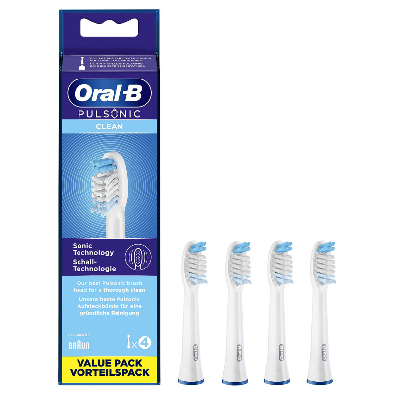 ORAL-B РЕЗЕВНА ГЛАВА ЗА ЕЛ. ЧЕТКА PULSONIC CLEAN 4 БРОЯ