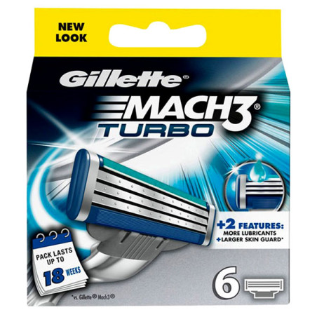 Gillette Mach 3 Turbo Ножчета за бръснене 6бр