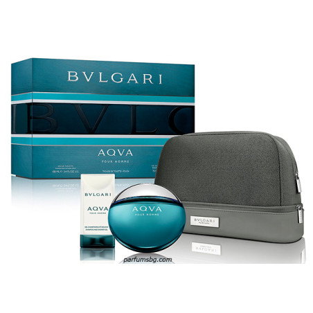 Bvlgari Aqva К-Т за мъже EDT 100ml+Душгел 75ml+Автършейв баласам 75ml